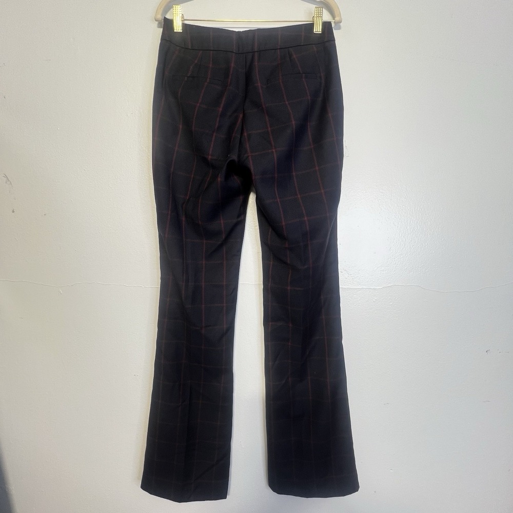 J.Crew Windowpane Plaid Wool Blend Bootcut Dress pants Sz 4 Long 34"‎ Classic - Picture 5 of 15